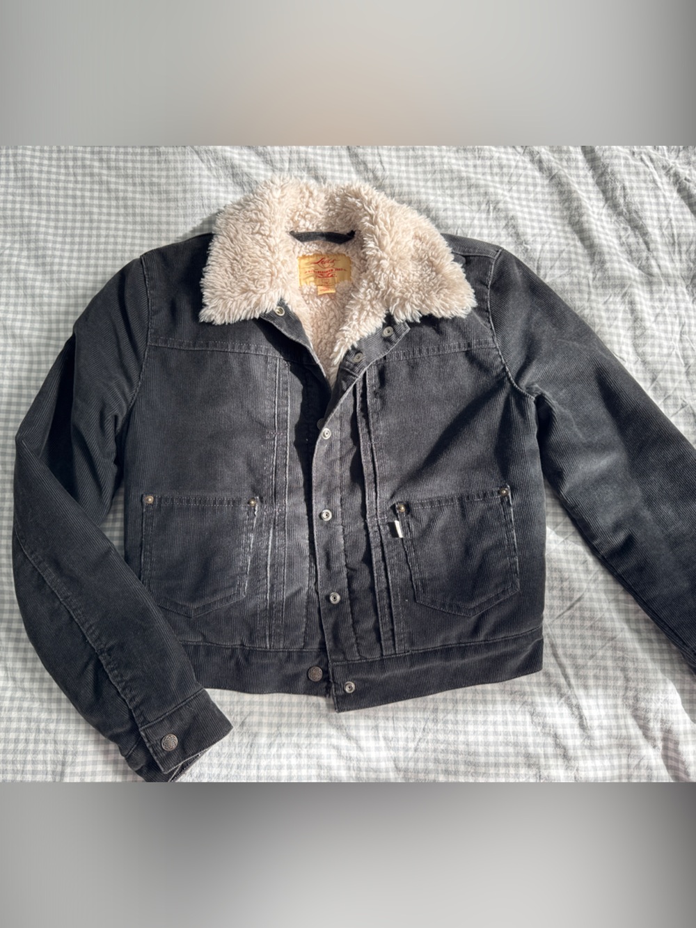 LEVI’S Sherpa-Lined Black Denim Jacket - Women